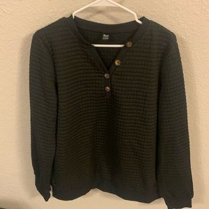 Black Henley sweater